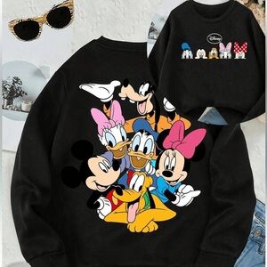 DISNEY Character Sweatshirt Black Size Small Youth New In Bag!